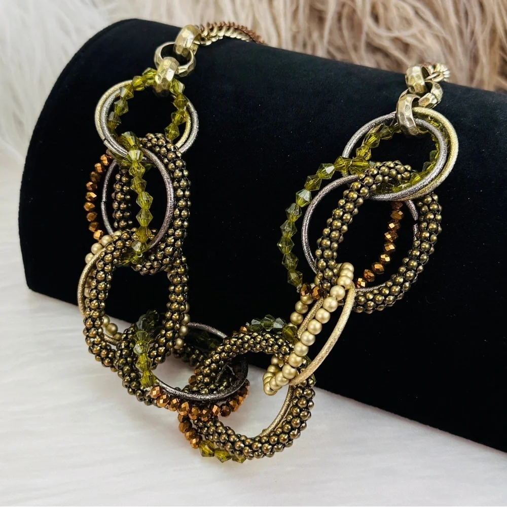 Vintage Bohemian Chic Multi-Color Chain Necklace